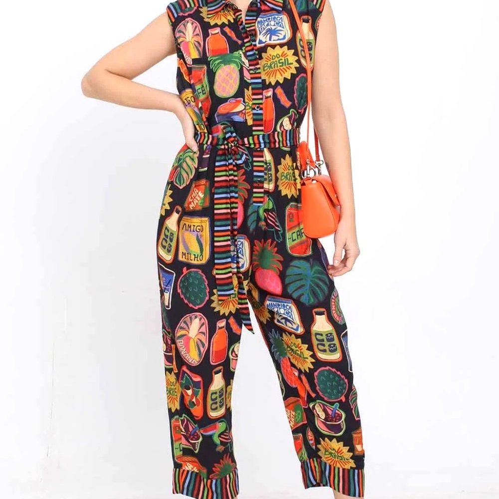 FARM Rio Brasil Collectibles Printed Jumpsuit - Picture 3 of 16